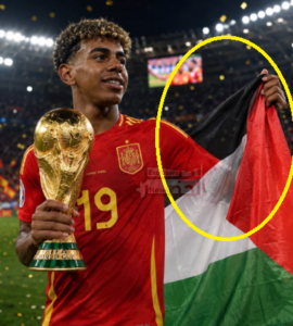 عاجل .. لامين يامال بالعلم الفلسطيني في احتفال الفوز بالمونديال.. حقيقة صور وراءها تاريخ من الجدل 6 7