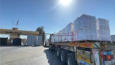عاجل.. قافلة «زاد العزة» الـ235 تدخل إلى الفلسطينيين في قطاع غزة 6 قافله زاد العزه