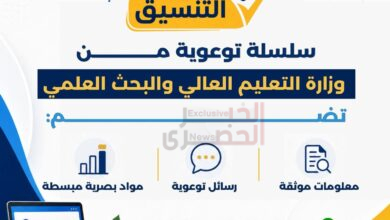 التعليم العالي تطلق سلسلة "اعرف قبل التنسيق" لتوعية طلاب الثانوية العامة بالتزامن مع بدء التنسيق الإلكتروني للمرحلة الثانية 4 FB IMG 1786546699638